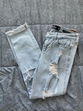 Hollister Light Blue Ripped Skinny Jeans-Size 1R